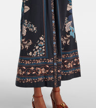 Farm Rio Blossom Tapestry cotton midi dress