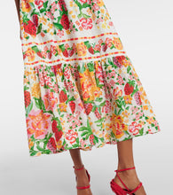 Farm Rio Floral Sketch cotton midi dress
