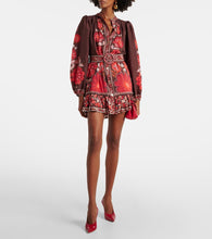 Farm Rio Gigi Tapestry cotton-blend minidress