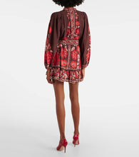 Farm Rio Gigi Tapestry cotton-blend minidress