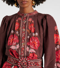 Farm Rio Gigi Tapestry cotton-blend minidress