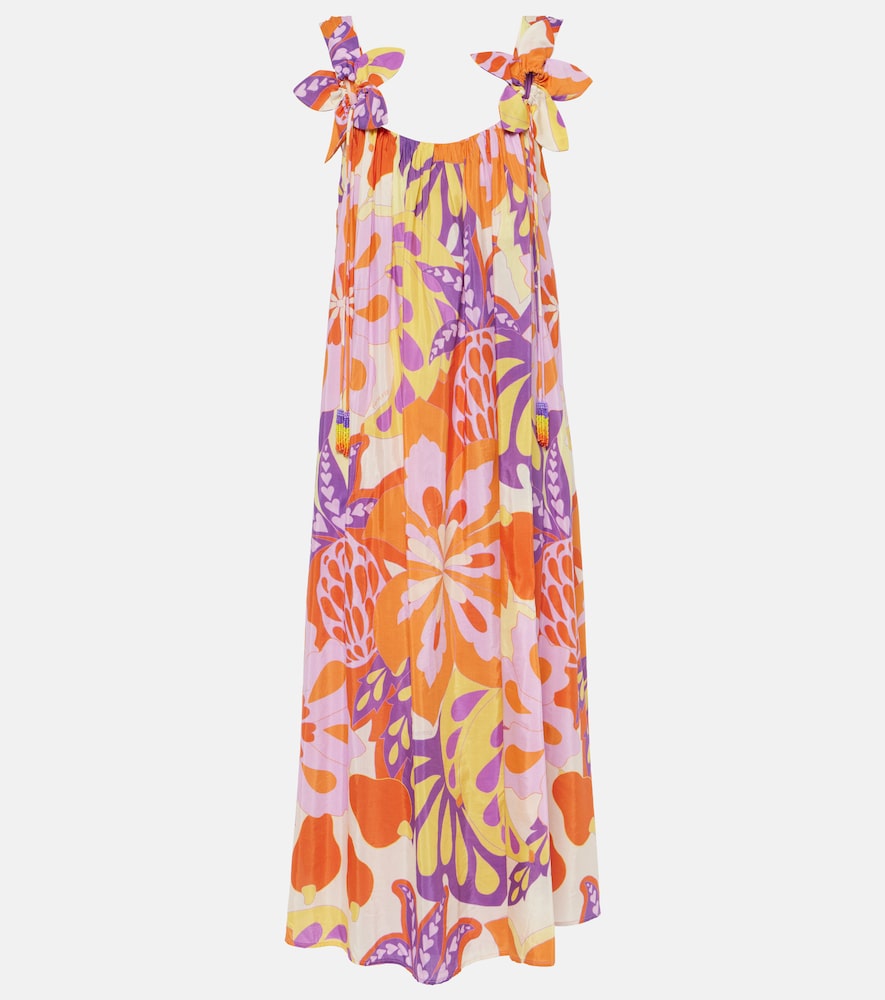 Farm Rio Lee floral cotton-blend maxi dress. Farm Rio Lee 印花棉混纺长款连衣裙