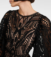 Farm Rio Nature guipure lace maxi dress