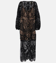 Farm Rio Nature guipure lace maxi dress