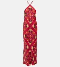 Farm Rio Printed halterneck maxi dress. Farm Rio 印花露背长裙
