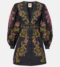 Farm Rio Ravenala floral cotton shirt dress