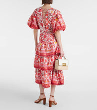 Farm Rio Romantic Orchard cotton midi dress