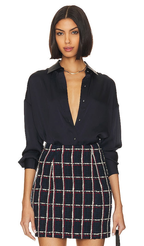 Favorite Daughter Smooth Ex-boyfriend Shirt in Navy - Chemise lisse pour ex-petit ami de ma fille préférée en bleu marine - 最喜欢的女儿海军蓝光滑前男友衬衫 - Favourite Daughter Glattes Ex-Freund-Shirt in Marineblau - Favourite Daughter 스무드 Ex-Boyfriend 셔츠 네이비 색상 - Camicia liscia dell'ex fidanzato della figlia preferita in blu scuro