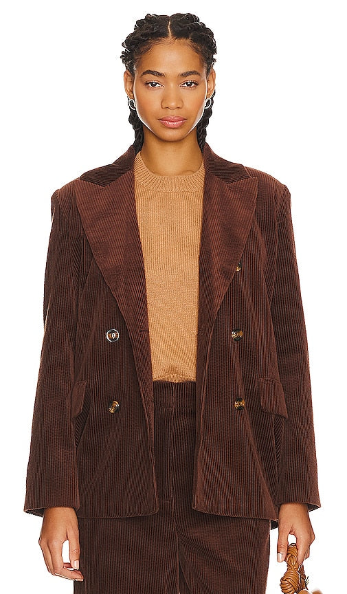 Favorite Daughter The Agnes Blazer in Chocolate - Fille préférée Le blazer Agnes en chocolat - 最喜欢的女儿巧克力艾格尼丝西装外套 - Lieblingstochter Der Agnes Blazer in Schokolade - 가장 좋아하는 딸 초콜릿을 입은 아그네스 블레이저 - Figlia preferita Il blazer Agnes color cioccolato