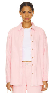 Favorite Daughter The Ex Boyfriend Shirt in Pink - Chemise fille préférée The Ex Boyfriend en rose - 最喜欢的女儿前男友粉色衬衫 - Lieblings-Tochter-The-Ex-Boyfriend-Shirt in Rosa - Favourite Daughter The Ex Boyfriend 셔츠 핑크 색상 - La maglietta dell'ex fidanzato della figlia preferita in rosa