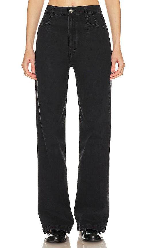 Favorite Daughter The Jordie Super High Rise Wide Leg in Black - Fille préférée, The Jordie, jambe large et taille très haute, en noir - 最喜欢的女儿 Jordie 黑色超高腰阔腿裤 - Lieblingstochter Der Jordie Super High Rise Wide Leg in Schwarz - Favourite Daughter The Jordie 슈퍼 하이라이즈 와이드 레그 블랙 색상 - Figlia preferita Jordie a vita alta con gamba larga in nero