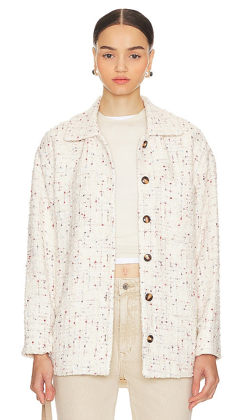 Favorite Daughter The Talullah Jacket in Cream - Fille préférée La veste Talullah en crème - 最喜欢的女儿 The Talullah 奶油色夹克 - Lieblingstochter: Die Talullah-Jacke in Creme - Favourite Daughter The Talullah 자켓 in 크림 - Figlia preferita: la giacca Talullah color crema