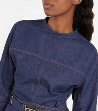 Fendi Belted denim minidress