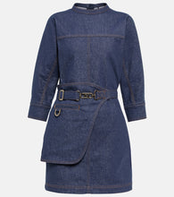 Fendi Belted denim minidress