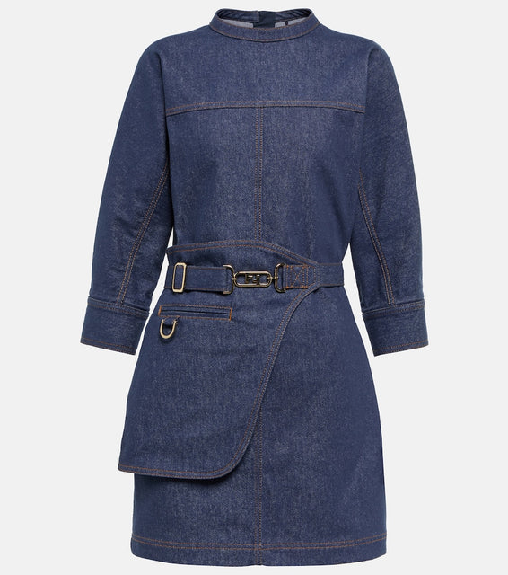 Fendi Belted denim minidress