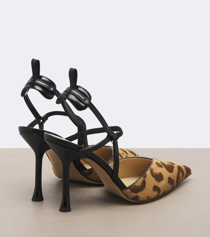 Fendi Colibri leopard-print calf hair slingback pumps (Brown) - High-Heel Pumps