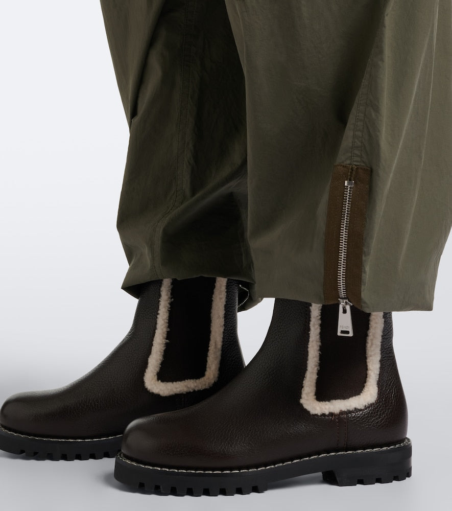 Brown Fendi Fendi Commando leather Chelsea boots - Flat Boots