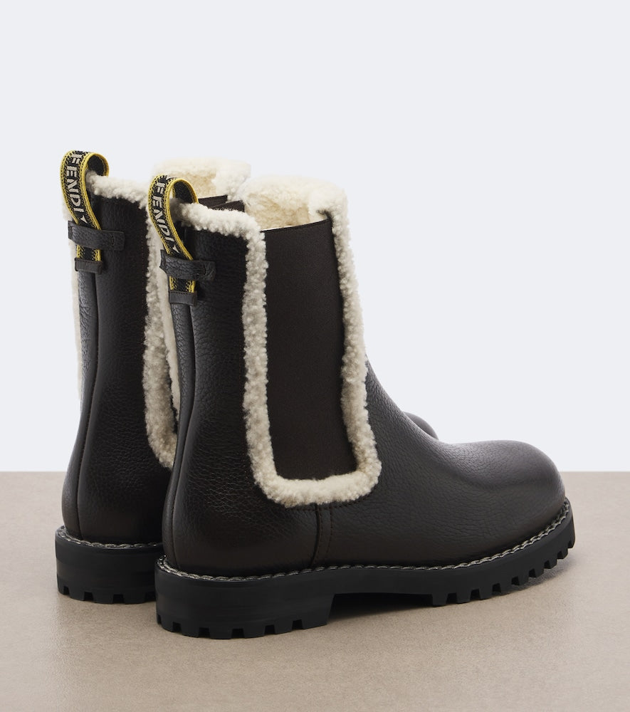 Brown Fendi Fendi Commando leather Chelsea boots - Flat Boots