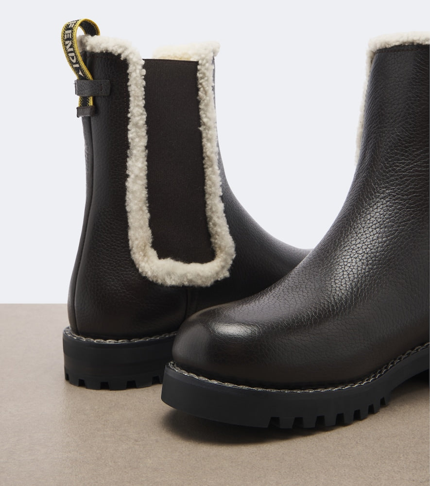 Brown Fendi Fendi Commando leather Chelsea boots - Flat Boots