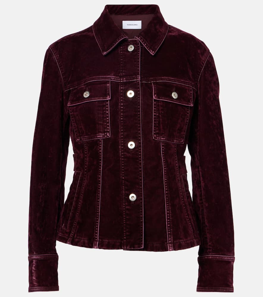 Ferragamo Cotton-blend velvet jacket