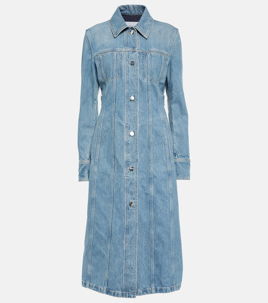 Ferragamo Cotton denim shirt dress. 菲拉格慕棉质牛仔衬衫裙