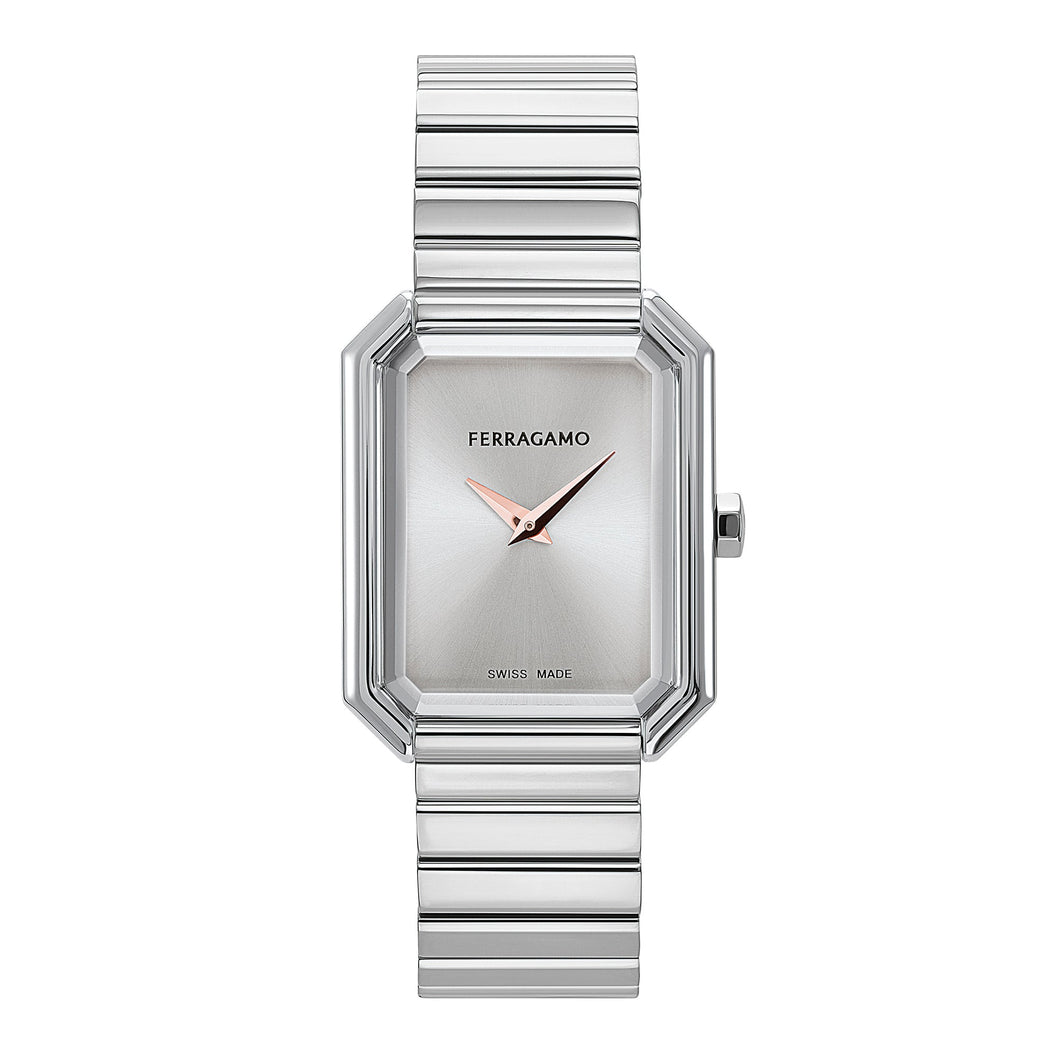 Ferragamo Crystal Stainless Steel Bracelet Watch 26.5x33.5mm - SFS800324