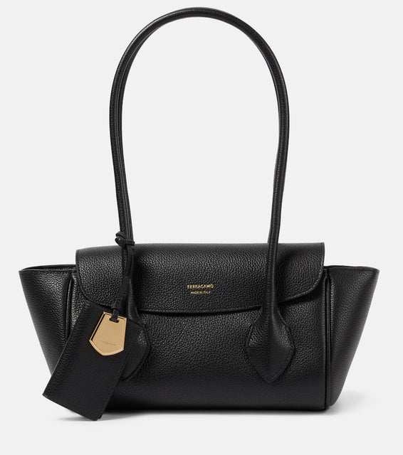 Ferragamo East-West leather tote bag. Shop Ferragamo Shoulder Bags for women now.