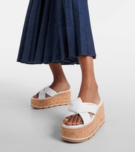 Ferragamo Engracia leather wedge sandals