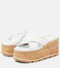 Ferragamo Engracia leather wedge sandals