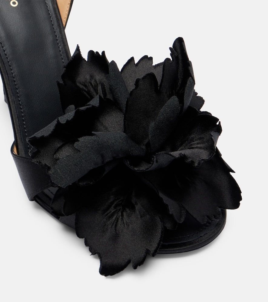 Ferragamo Ghilly 95 floral-applique satin sandals