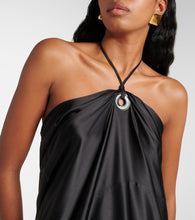 Ferragamo Halterneck silk-blend midi dress