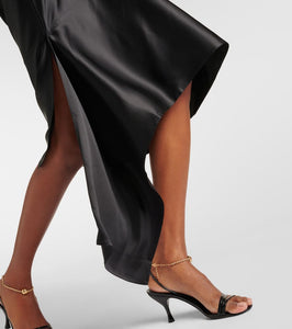 Ferragamo Halterneck silk-blend midi dress