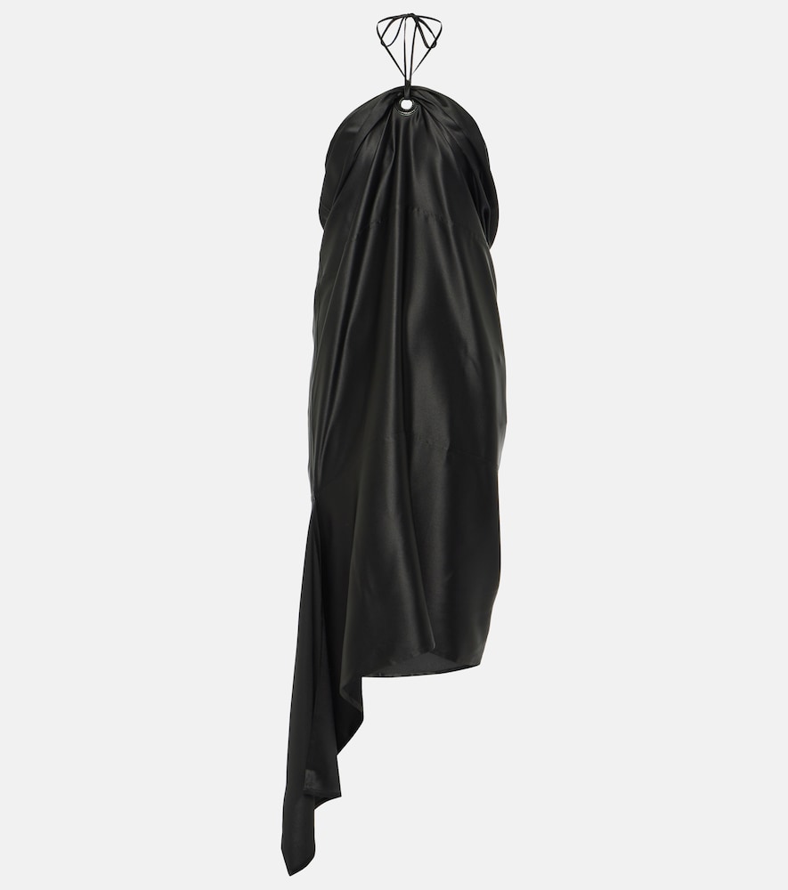 Ferragamo Halterneck silk-blend midi dress. Ferragamo 露背真丝混纺中长连衣裙