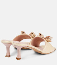 Ferragamo Isaura 55 raffia-effect mules
