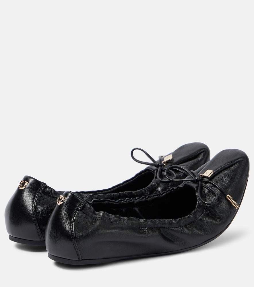 Ferragamo Joelle leather ballet flats