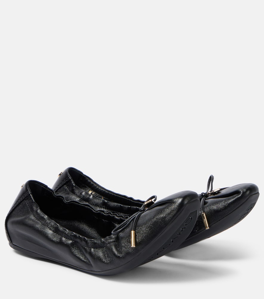 Ferragamo Joelle leather ballet flats