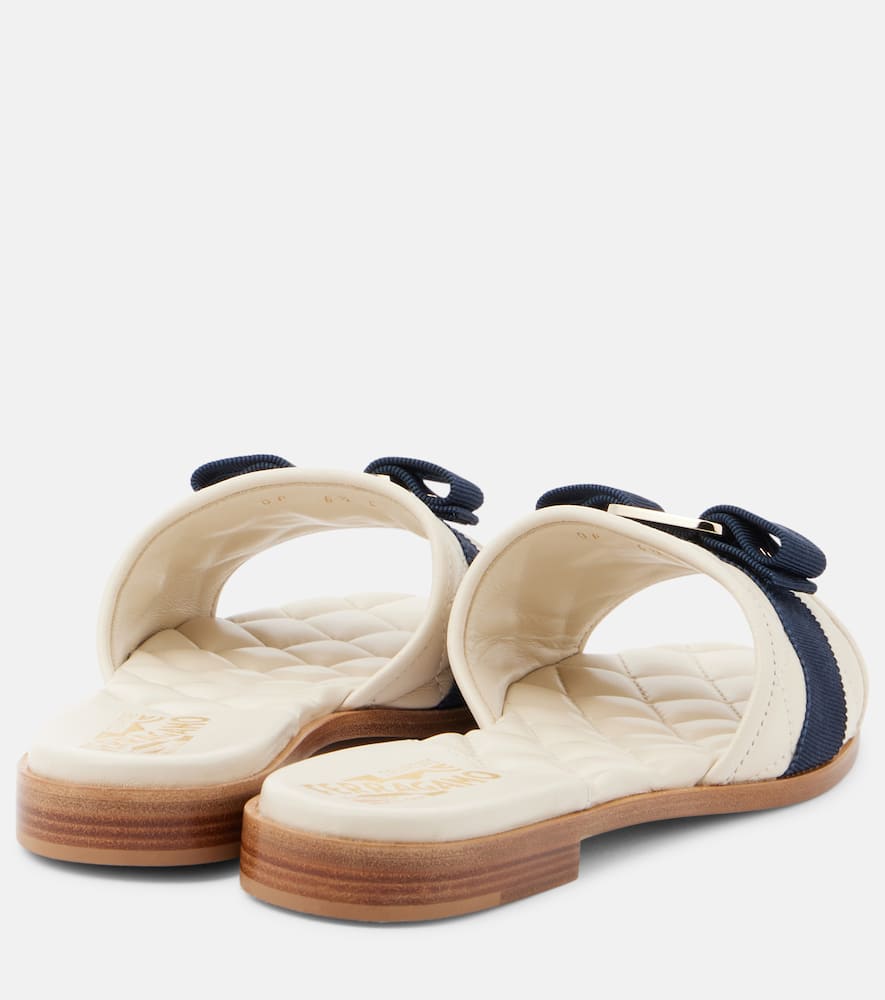 Ferragamo Love bow-detail leather slides