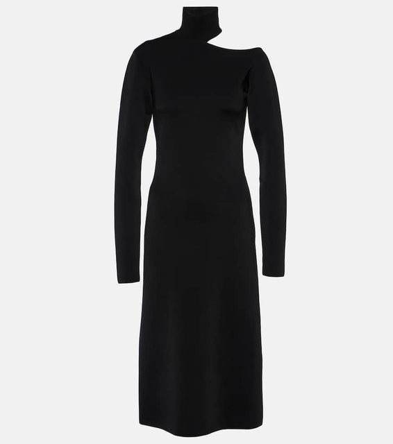 Ferragamo Mockneck jersey midi dress