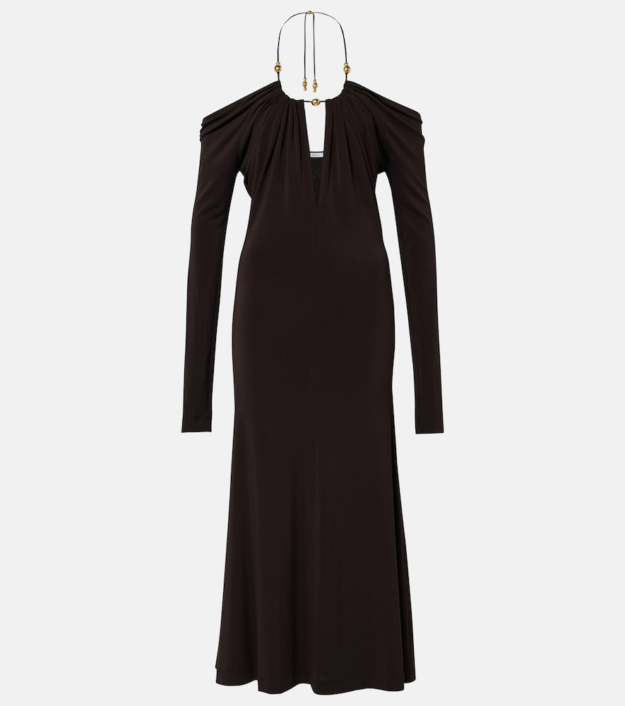 Ferragamo Off-shoulder midi dress. 菲拉格慕露肩中长连衣裙