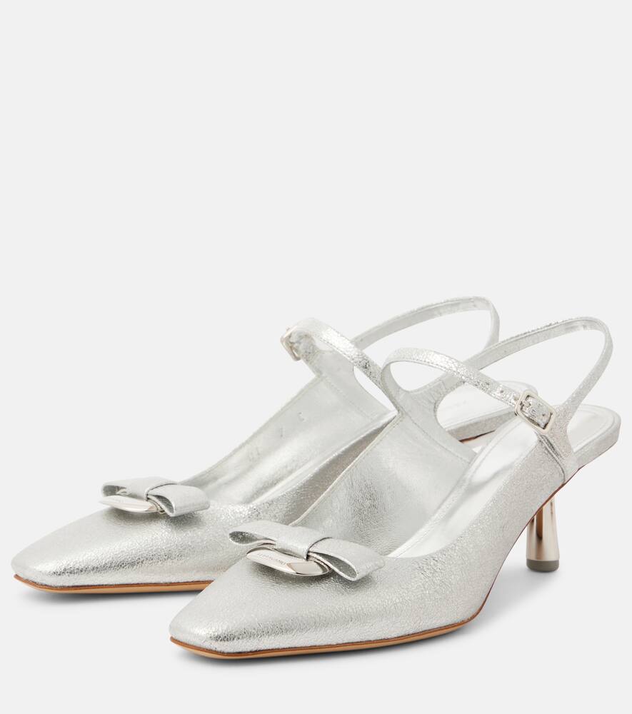 Ferragamo Ophelia 55 leather slingback pumps