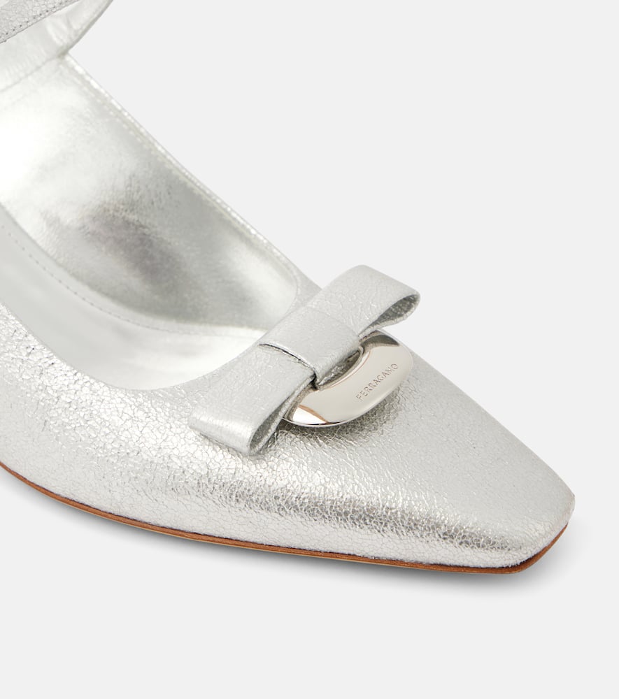 Ferragamo Ophelia 55 leather slingback pumps