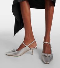 Ferragamo Ophelia 55 leather slingback pumps