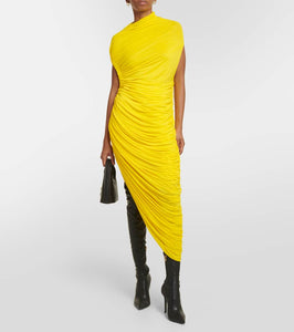 Ferragamo Ruched jersey midi dress