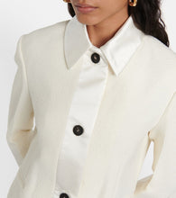 Ferragamo Satin and wool blend jacket