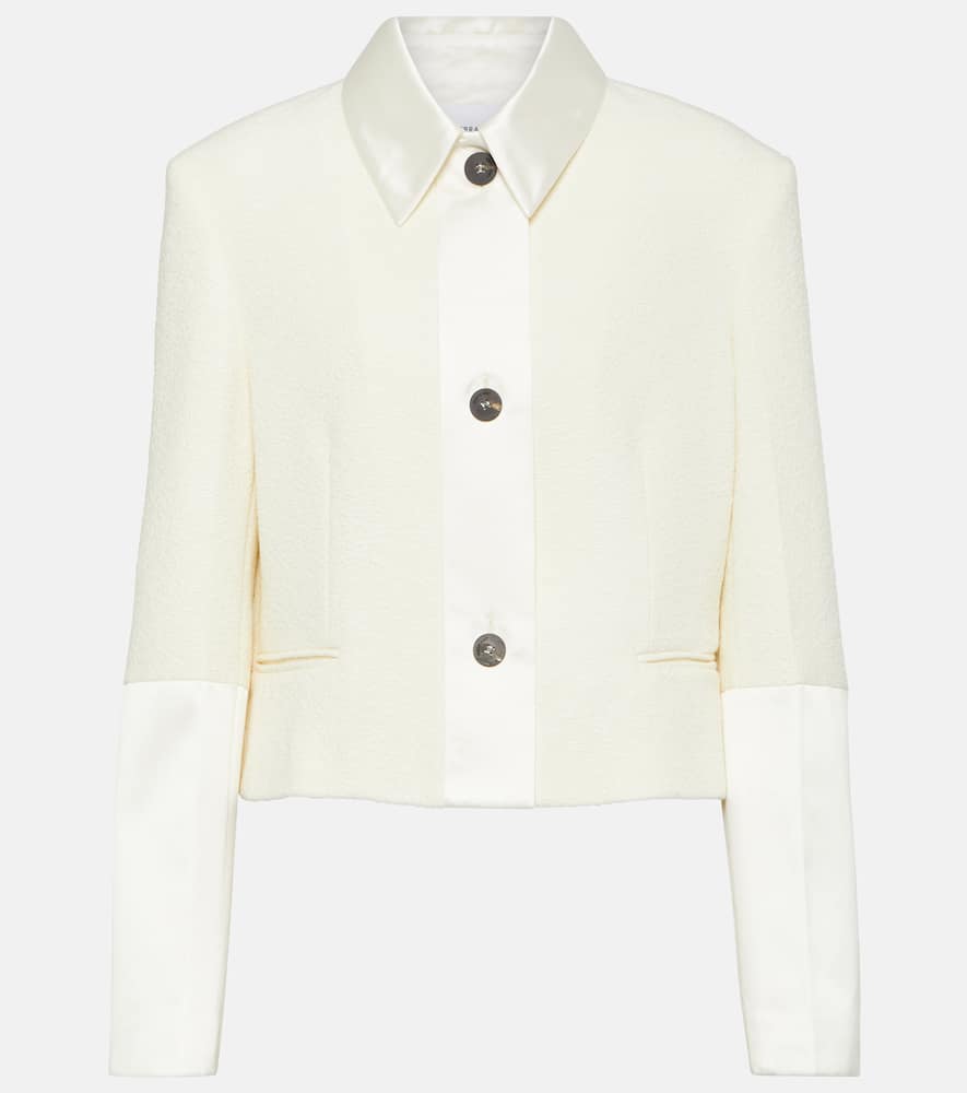 Ferragamo Satin and wool blend jacket