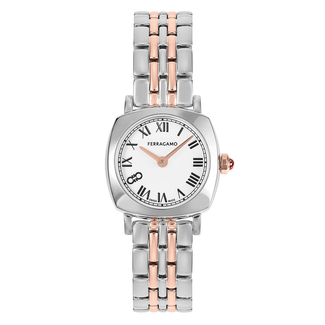 Ferragamo Soft Square Two-Tone Bracelet Watch | 23mm | SFKU00523