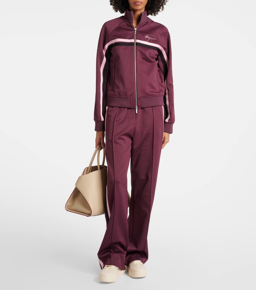 Ferragamo Suede-trimmed leather platform sneakers