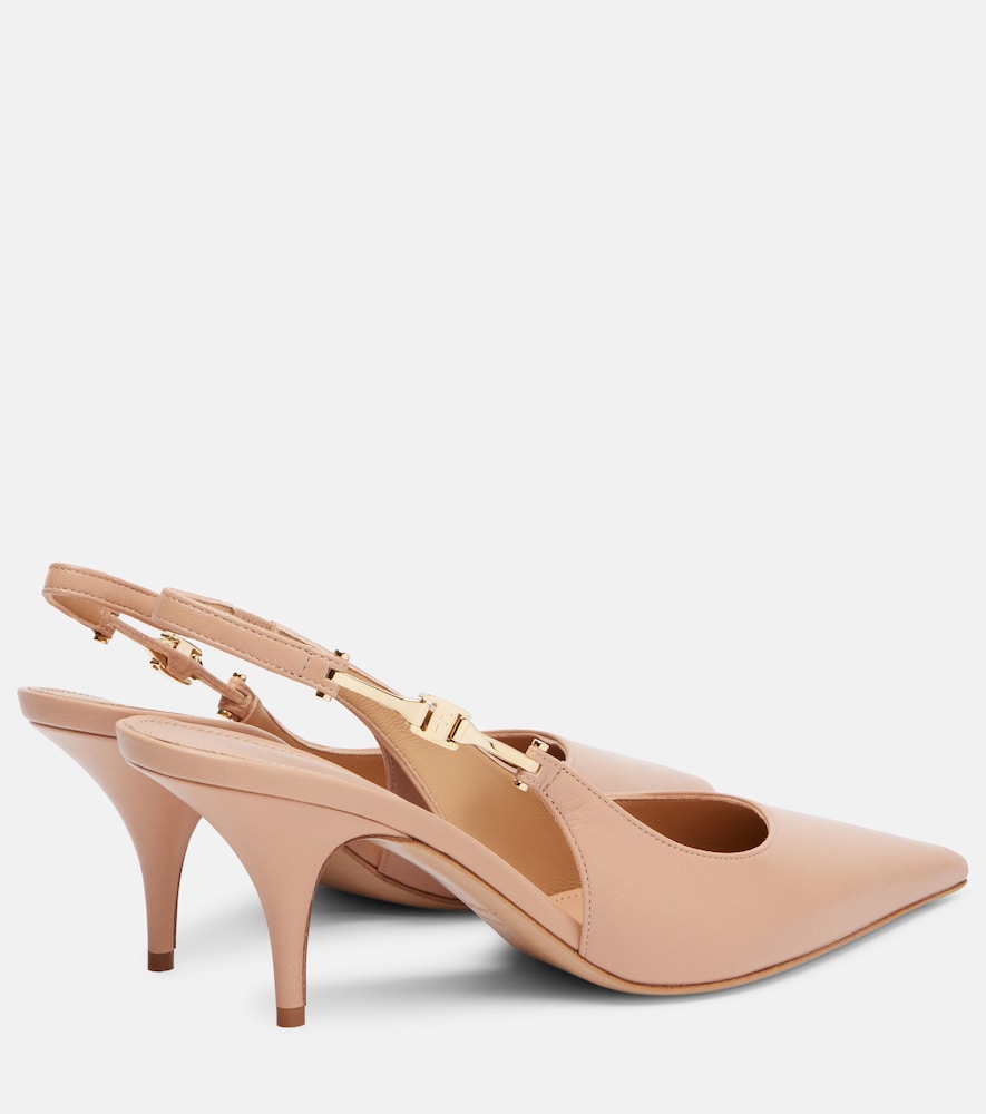 Ferragamo Tally 70 leather slingback pumps