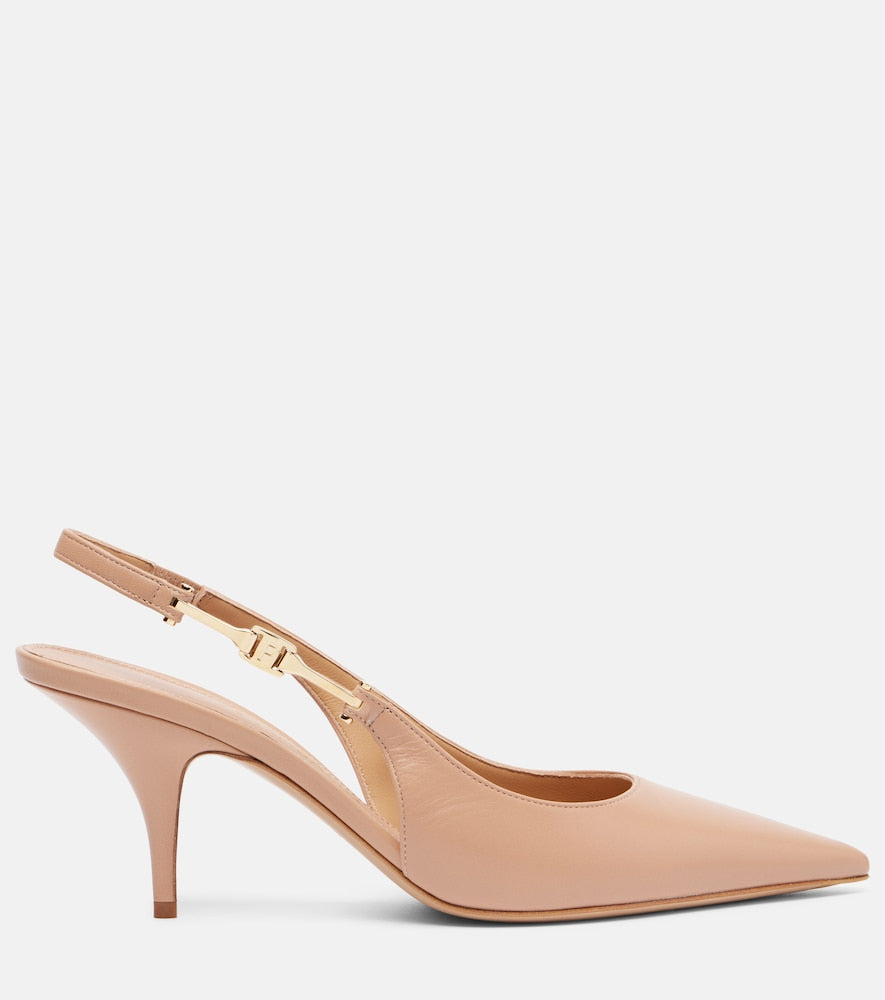 Ferragamo Tally 70 leather slingback pumps