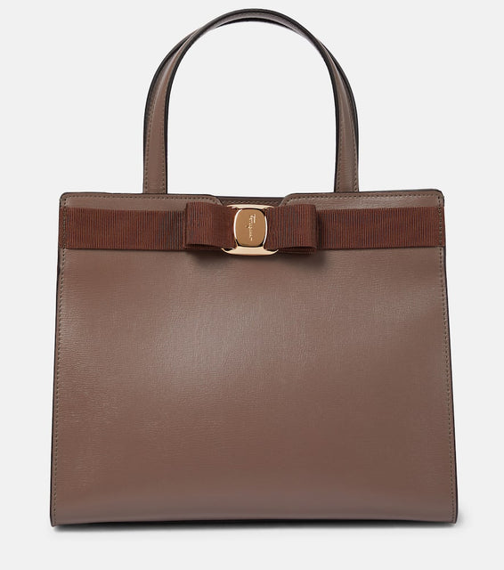 Ferragamo Vara Medium leather tote. Shop Ferragamo Tote Bags for women now.